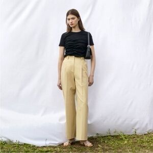 Zadig & Voltaire Butter Yellow Tissu Italian Cotton Luxe Trousers Peter Poplin 2